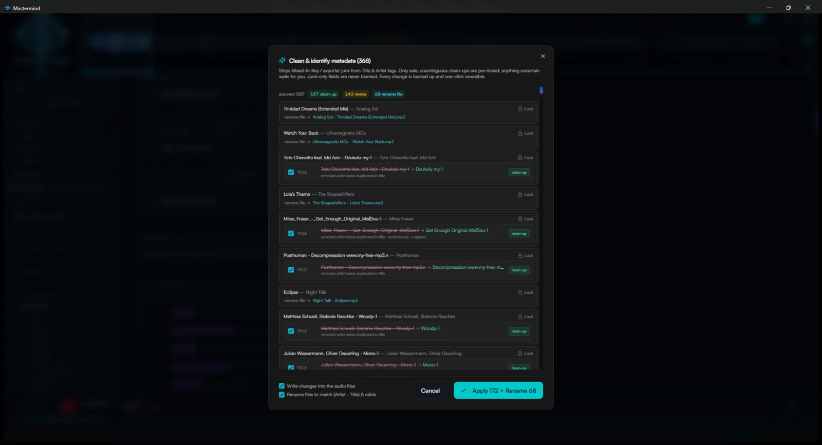 The metadata cleanup wizard